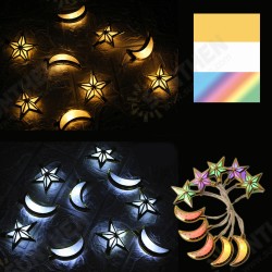1.65M 3M Moon Star LED Fairy String Light Oil Holiday Lamp Ramadan Islam EID Party Decor 1.65M 3M Moon Star LED Fairy String Light Oil Holiday Lamp Ramadan Islam EID Party Decor