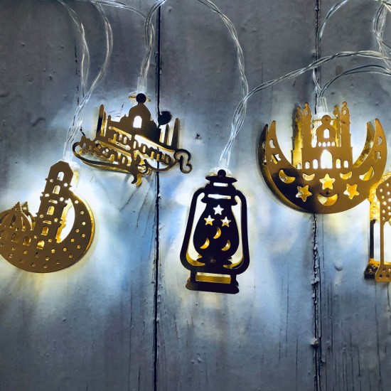 1.65M 3M Ramadan Eid LED Fairy String Light Battery Powered Moroccan Party Hanging Decorative Lamp