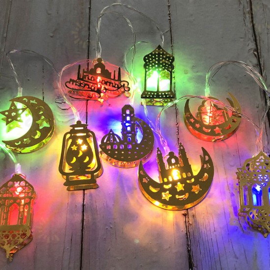 1.65M 3M Ramadan Eid LED Fairy String Light Battery Powered Moroccan Party Hanging Decorative Lamp