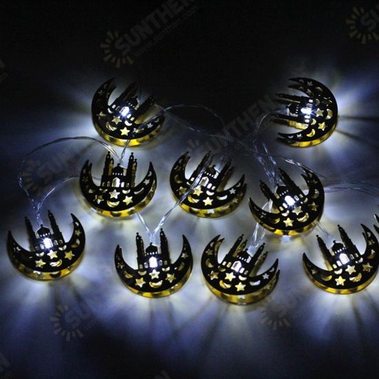 1.65M Eid Mubarak Festive Decor LED Castle String Light Holiday Lamp for Wedding Ramadan Decoration