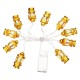 1.65M Gold Oil Lamp Battery Powered 10LED Fairy String Light for Holiday Christmas Indoor Home Decoration