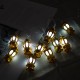 1.65M Gold Oil Lamp Battery Powered 10LED Fairy String Light for Holiday Christmas Indoor Home Decoration