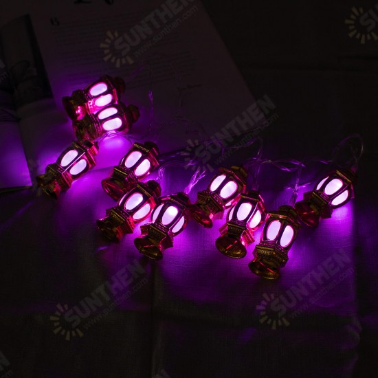 1.65M Gold Oil Lamp Battery Powered 10LED Fairy String Light for Holiday Christmas Indoor Home Decoration