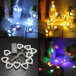 1.8M 0.3W Wooden Heart Shape Battery Powered 10LED Fairy String Light for Christmas Home Party Decor DC3V 1.8M 0.3W Wooden Heart Shape Battery Powered 10LED Fairy String Light for Christmas Home Party Decor DC3V