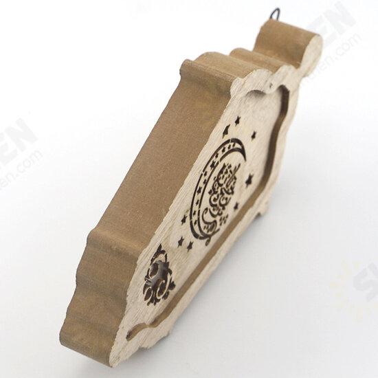 19cm Stereo Carved Wooden lamp LED Eid Mubarak Decor String Light Ramadan Kareem 19cm Stereo Carved Wooden lamp LED Eid Mubarak Decor String Light Ramadan Kareem