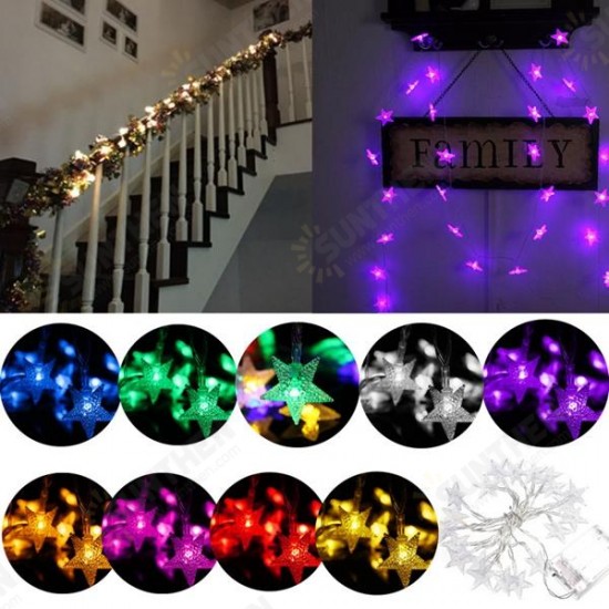 1M 10LEDs Fairy Light String LED Battery Power Romantic Star Party Xmas Garden Decor