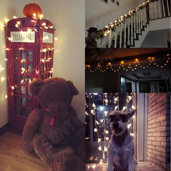 1M 10LEDs Fairy Light String LED Battery Power Romantic Star Party Xmas Garden Decor