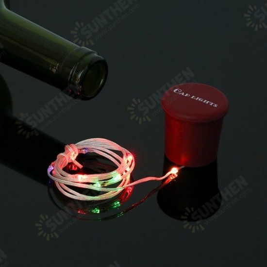 1M 2W 10LEDs 3 Modes RGB Warm White Pure White Wine Bottle String Light For Party