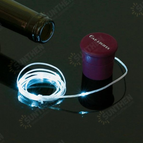 1M 2W 10LEDs 3 Modes RGB Warm White Pure White Wine Bottle String Light For Party