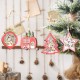 1Pcs Christmas Ornaments With Light Hollow Wooden Pendants Creative Car Small Tree Ornaments