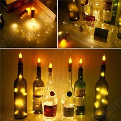 1X 6X 10X 12X Battery Operated 2M 20 LED Bottle Candle Wire String Light Fairy Strip Xmas Party Lamp 1X 6X 10X 12X Battery Operated 2M 20 LED Bottle Candle Wire String Light Fairy Strip Xmas Party Lamp