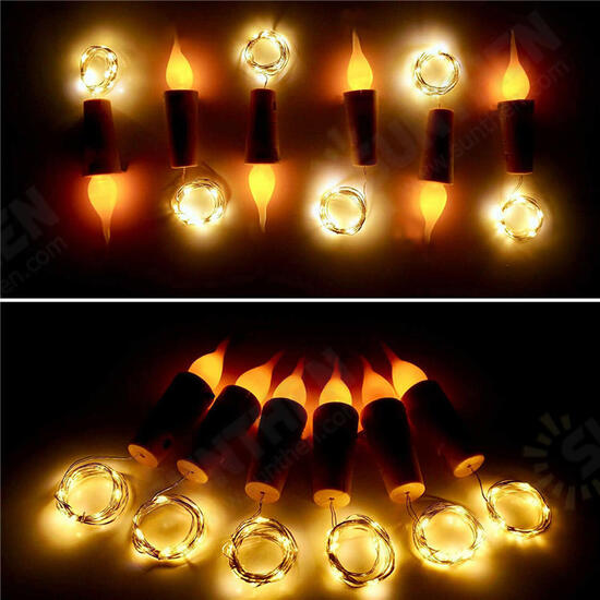 1X 6X 10X 12X Battery Operated 2M 20 LED Bottle Candle Wire String Light Fairy Strip Xmas Party Lamp 1X 6X 10X 12X Battery Operated 2M 20 LED Bottle Candle Wire String Light Fairy Strip Xmas Party Lamp
