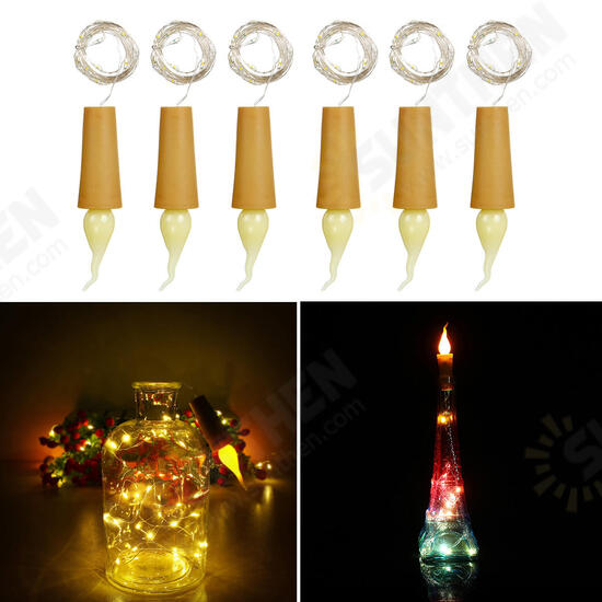 1X 6X 10X 12X Battery Operated 2M 20 LED Bottle Candle Wire String Light Fairy Strip Xmas Party Lamp