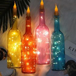 1X 6X 10X 12X Battery Operated 2M 20 LED Bottle Candle Wire String Light Fairy Strip Xmas Party Lamp 1X 6X 10X 12X Battery Operated 2M 20 LED Bottle Candle Wire String Light Fairy Strip Xmas Party Lamp