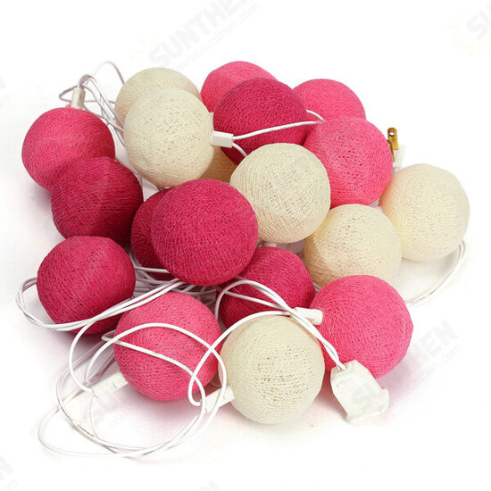 20 Cotton Ball Fairy String Lights Party Holiday Wedding Decor