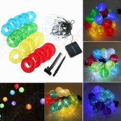 20 LED Solar Power Colorful Lantern String Fairy Light Outdoor Festival Garden Xmas Decor 20 LED Solar Power Colorful Lantern String Fairy Light Outdoor Festival Garden Xmas Decor