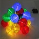 20 LED Solar Power Colorful Lantern String Fairy Light Outdoor Festival Garden Xmas Decor