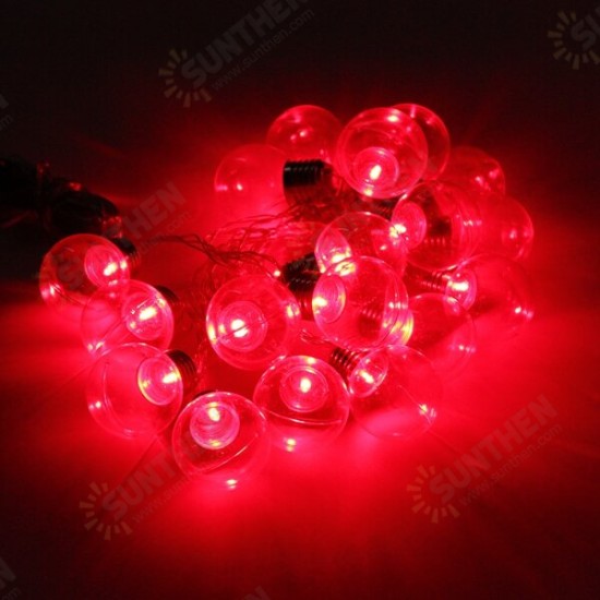 20 Piece LED Clear Festoon Party String Light Kit Connect Cable Vintage Style