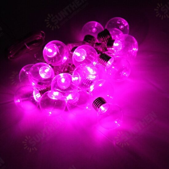 20 Piece LED Clear Festoon Party String Light Kit Connect Cable Vintage Style