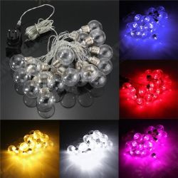 20 Piece LED Clear Festoon Party String Light Kit Connect Cable Vintage Style 20 Piece LED Clear Festoon Party String Light Kit Connect Cable Vintage Style