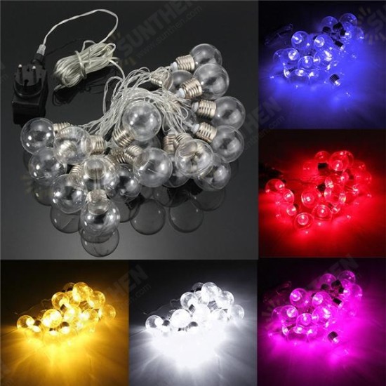 20 Piece LED Clear Festoon Party String Light Kit Connect Cable Vintage Style