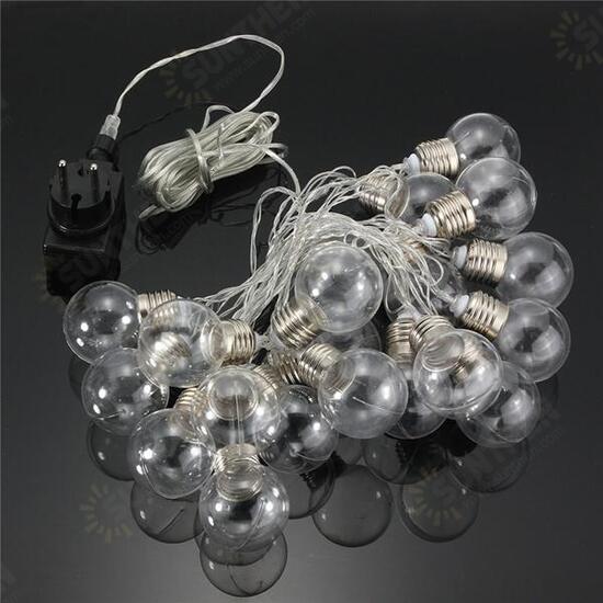 20 Piece LED Clear Festoon Party String Light Kit Connect Cable Vintage Style