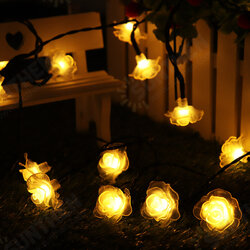 20LED 5M Rose Flower Pattern Solar LED String Lights Waterproof Outdoor Indoor Garden Decor 20LED 5M Rose Flower Pattern Solar LED String Lights Waterproof Outdoor Indoor Garden Decor