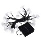 20LED 5M Rose Flower Pattern Solar LED String Lights Waterproof Outdoor Indoor Garden Decor