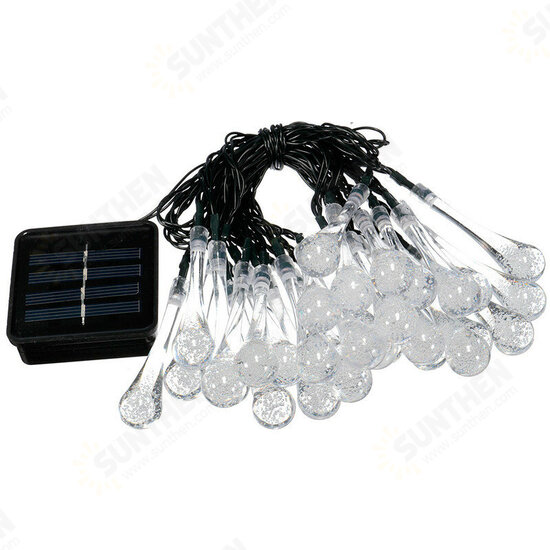 20M 200 LED Solar Water Drop Fairy String Light Garden Party Xmas Decor