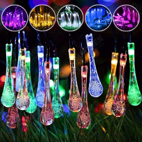 20M 200 LED Solar Water Drop Fairy String Light Garden Party Xmas Decor 20M 200 LED Solar Water Drop Fairy String Light Garden Party Xmas Decor