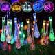 20M 200 LED Solar Water Drop Fairy String Light Garden Party Xmas Decor