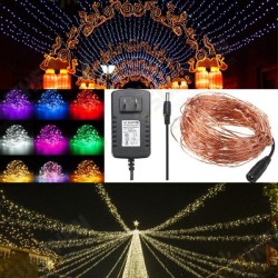 20M IP67 200 LED Copper Wire Fairy String Light for Xmas Party Decor with 12V 2A Adapter 20M IP67 200 LED Copper Wire Fairy String Light for Xmas Party Decor with 12V 2A Adapter