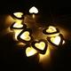 2.2M 20LEDs Wooden Heart-Shaped Warm White White Multicolor Yellow Green Blue LED String Light