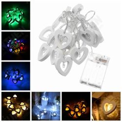 2.2M 20LEDs Wooden Heart-Shaped Warm White White Multicolor Yellow Green Blue LED String Light 2.2M 20LEDs Wooden Heart-Shaped Warm White White Multicolor Yellow Green Blue LED String Light