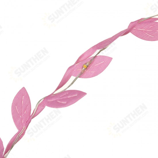 2/3/5/10M Pink LED Leaves Ivy Garland Fairy String Light Party Xmas Garden 2/3/5/10M Pink LED Leaves Ivy Garland Fairy String Light Party Xmas Garden