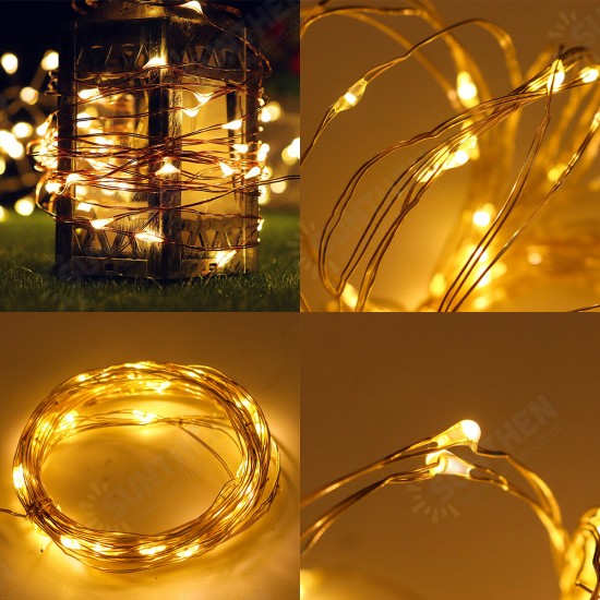 2/5/10M 100LED USB Battery Powered Fairy String Light With Remote Control Xmas Party