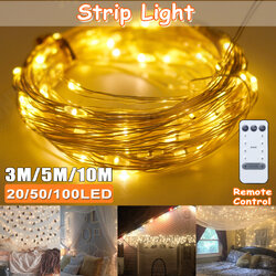 2/5/10M 100LED USB Battery Powered Fairy String Light With Remote Control Xmas Party 2/5/10M 100LED USB Battery Powered Fairy String Light With Remote Control Xmas Party