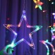 2.5M 3.5M USB Plug In LED Moon Star Curtain Fairy Ins Christmas String Light Bedroom Romantic Decor