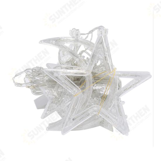 2.5M 3.5M USB Plug In LED Moon Star Curtain Fairy Ins Christmas String Light Bedroom Romantic Decor