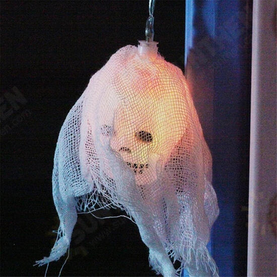 2.5M Battery Powered 10 LED Skull String Light Decoration Lamp for Halloween Ghost Party Decor