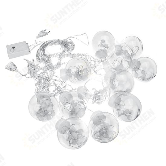 2.5M Warm White Colorful LED Curtain Fairy Christmas String Light Ball Bulb Home Wedding Party Holiday Decor EU Plug