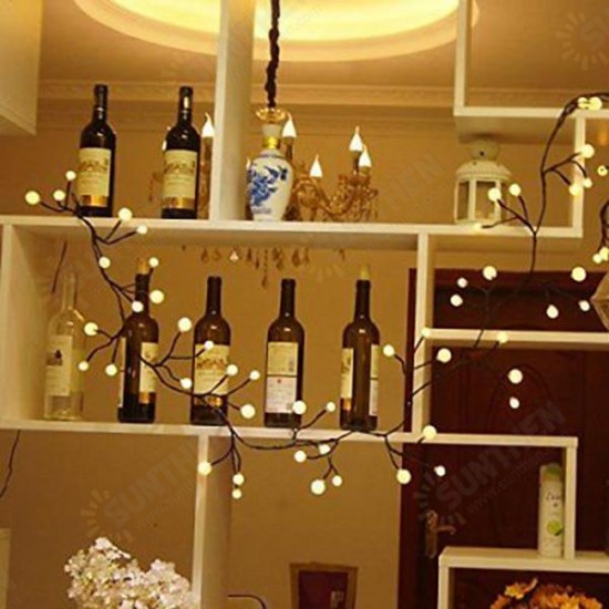 2.5M Warm White Rattan Global String Light for Christmas Party Patio US UK EU Plug DC24V