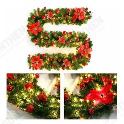 2.7m Christmas Tree Wreath Door Hanging Garland Window Ornament Xmas Party Decor Christmas Decorations Clearance Christmas Lights