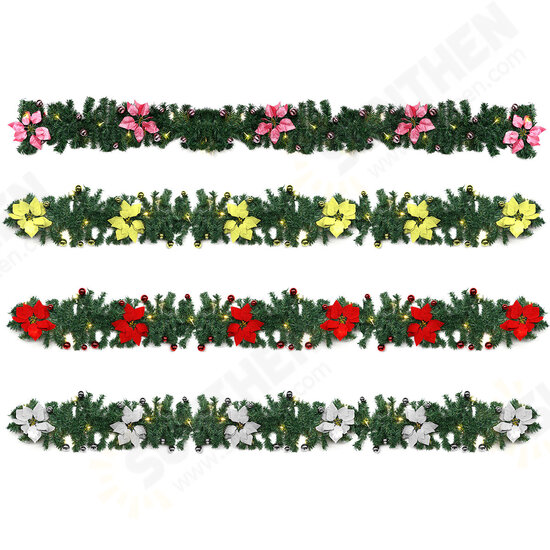 2.7m Christmas Tree Wreath Door Hanging Garland Window Ornament Xmas Party Decor Christmas Decorations Clearance Christmas Lights 2.7m Christmas Tree Wreath Door Hanging Garland Window Ornament Xmas Party Decor Christmas Decorations Clearance Christmas Lights