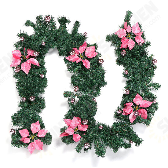 2.7m Christmas Tree Wreath Door Hanging Garland Window Ornament Xmas Party Decor Christmas Decorations Clearance Christmas Lights