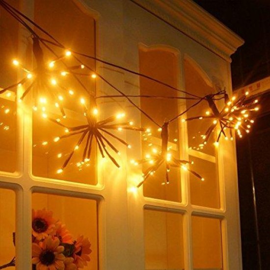 2M 100LEDs Warm White Firecracker Fairy String Light for Christmas Patio Party EU US Plug