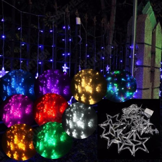 2M 138 LED Christmas Wedding Xmas Party Decor String Fairy Window Wall Star Light