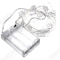 2M 18 LED Hex Apetalous Flower Battery Operated Xmas String Fairy Lights Party Wedding Decor 2M 18 LED Hex Apetalous Flower Battery Operated Xmas String Fairy Lights Party Wedding Decor