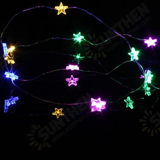 2M 20 LED Battery Powered Star String Fairy Light For Christmas Party Weddinng Decor