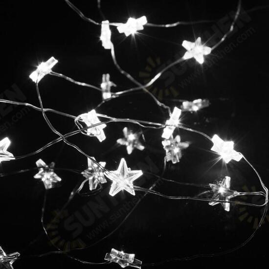 2M 20 LED Battery Powered Star String Fairy Light For Christmas Party Weddinng Decor